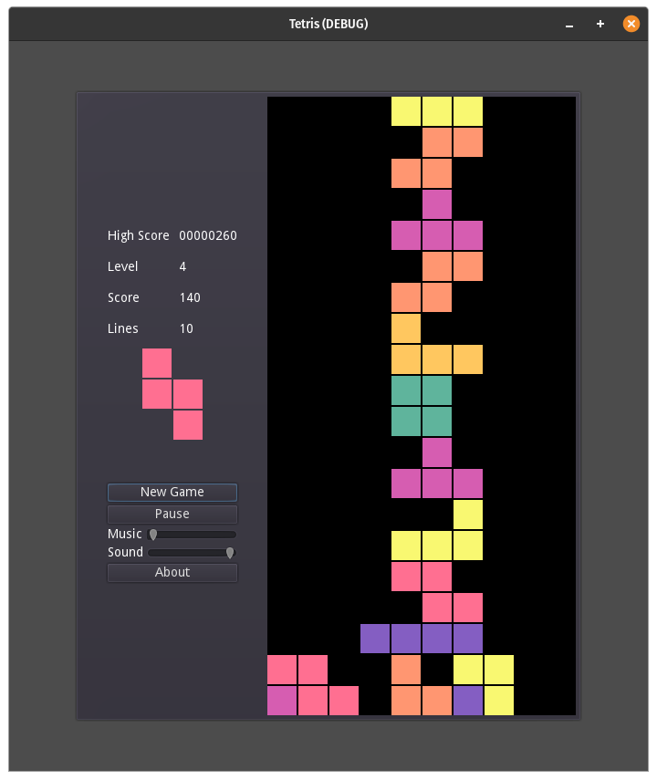 100 days of code Godot tetris